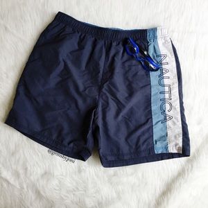 Nautica Spell Out Swim Shorts Trunks Size Large